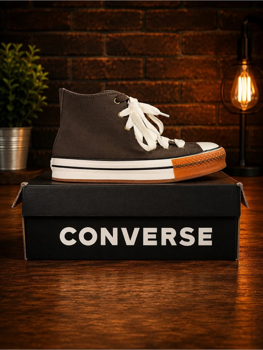 Converse CTAS EVA Lift Hi A13366C Fresh Brew Vintage White Gum Kids Size 6 New